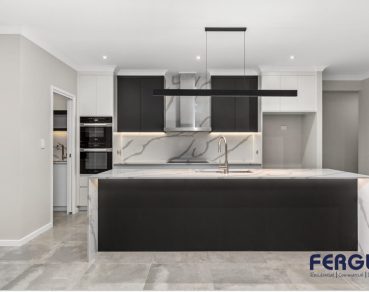 Residential Kitchen & Dining Area design showcasing a seamlessly integrated built-in cabinet & island table by Fergus Builders Residential, Industrial & Commercial real estate development Mackay